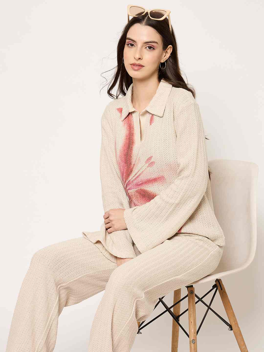 Madame Beige Straight Fit Trousers - Image 3