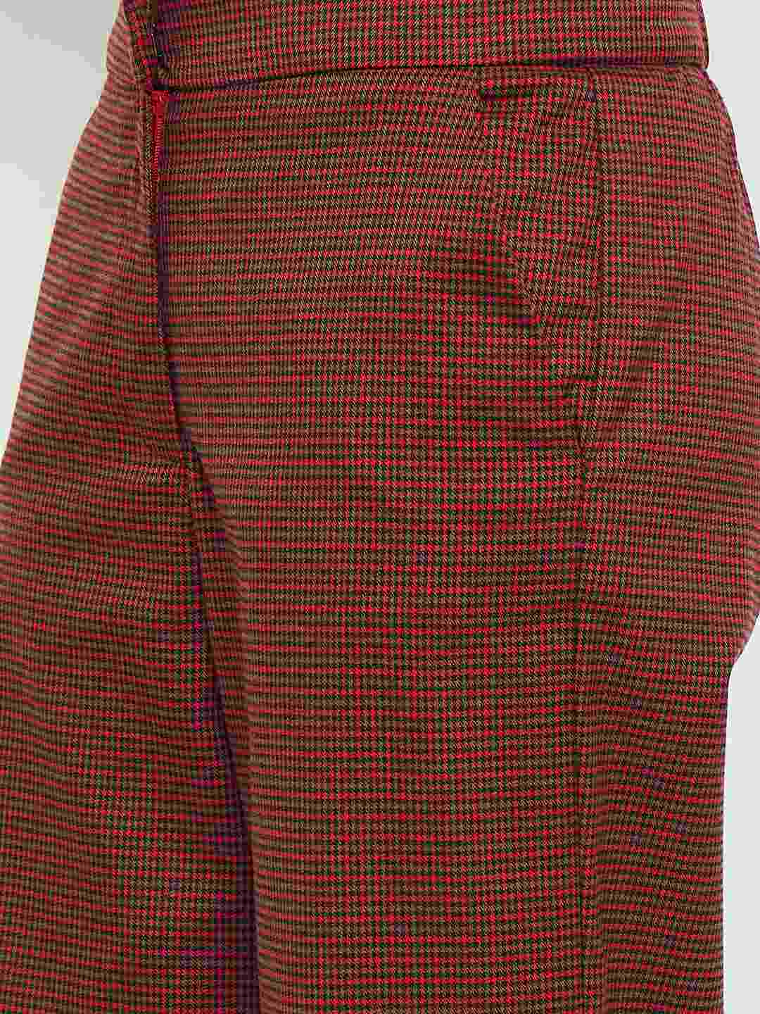 Madame Solid Red Flared Trousers - Image 8