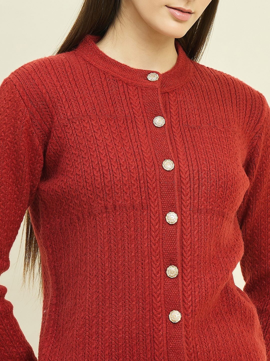 Madame Rust Round Neck Cardigan - Image 7