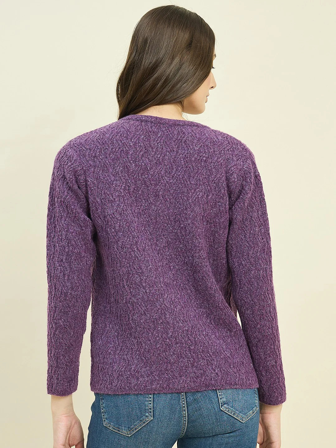Madame Purple Cardigan with Buttons - Image 6