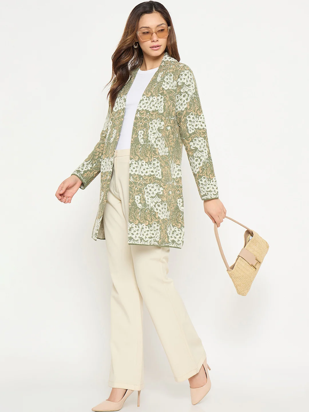 Madame Printed Green Shrug - Image 3