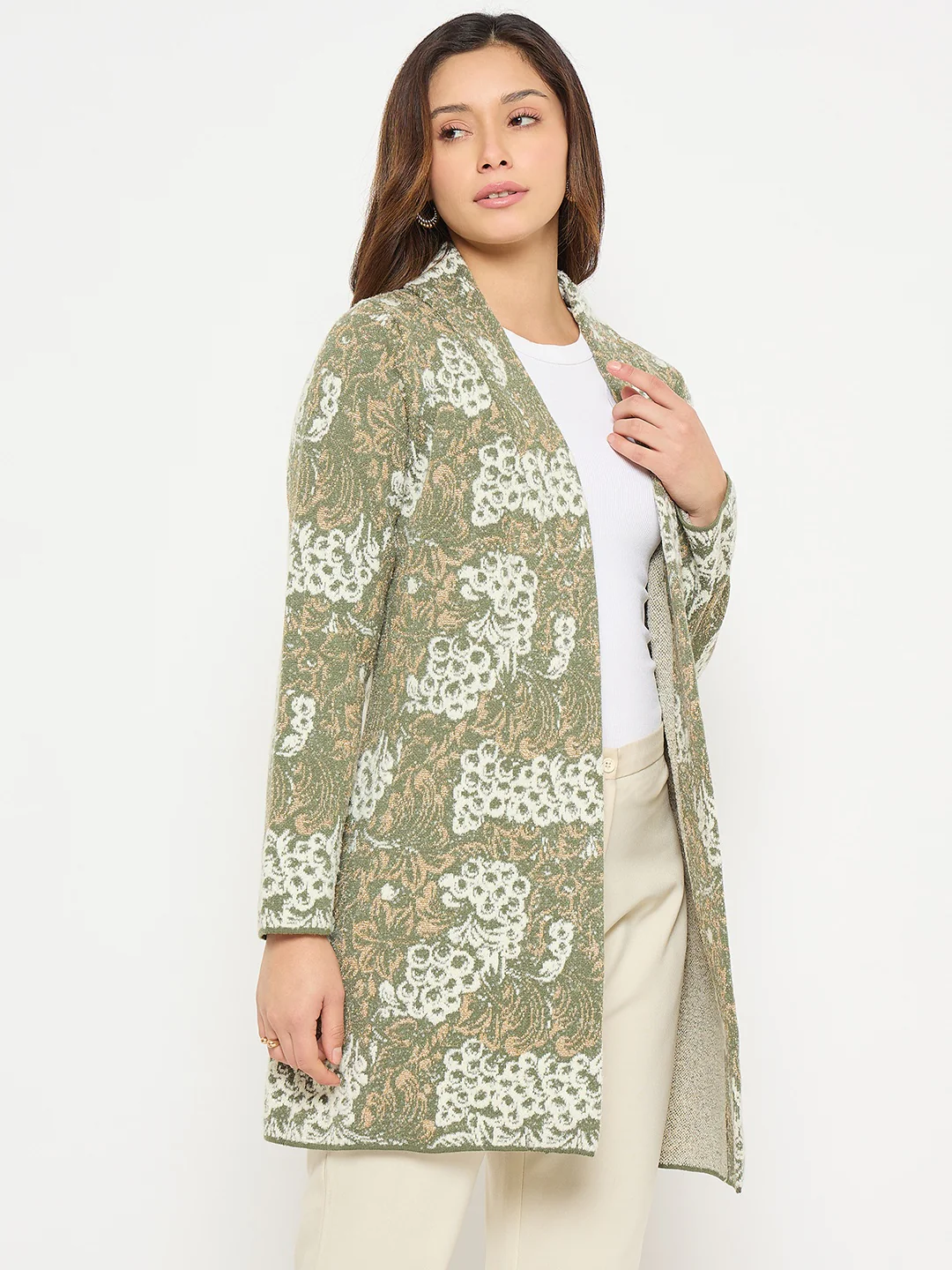 Madame Printed Green Shrug - Image 4