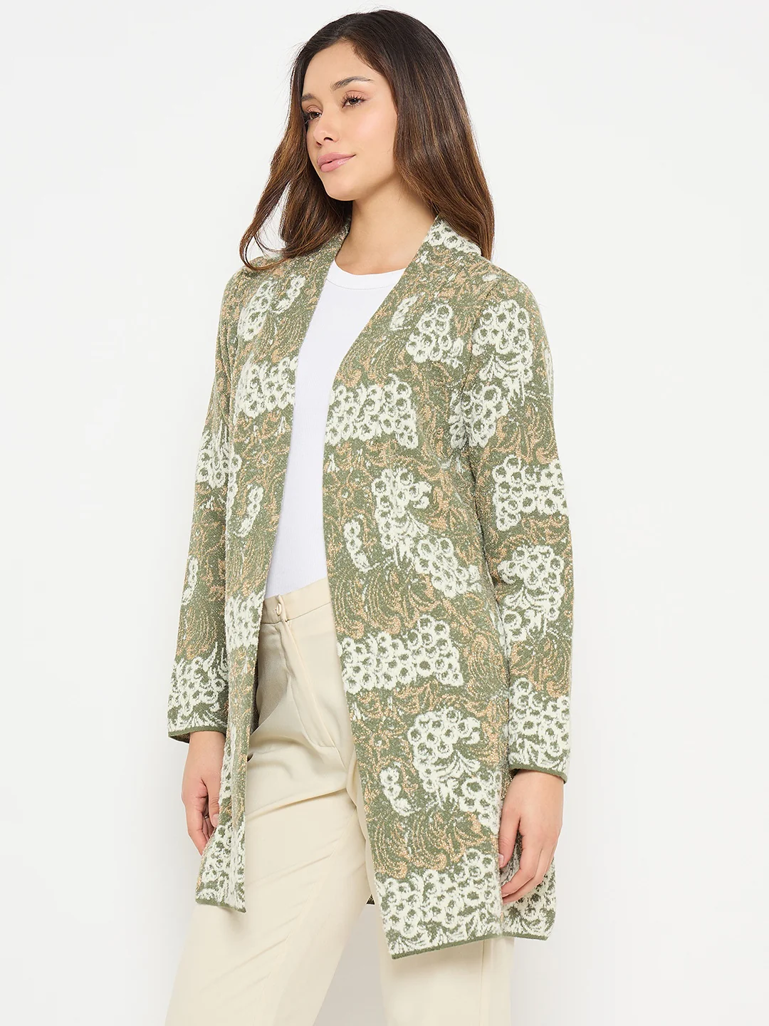 Madame Printed Green Shrug - Image 5