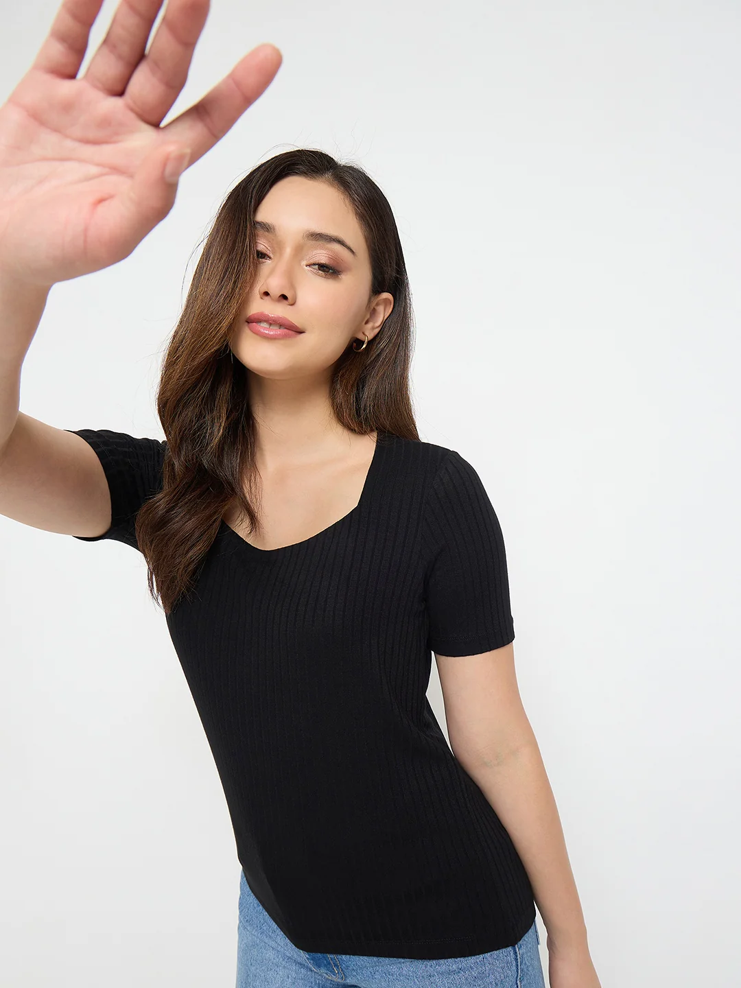 Madame Rayon Blend Round Neck T-Shirt - Image 2