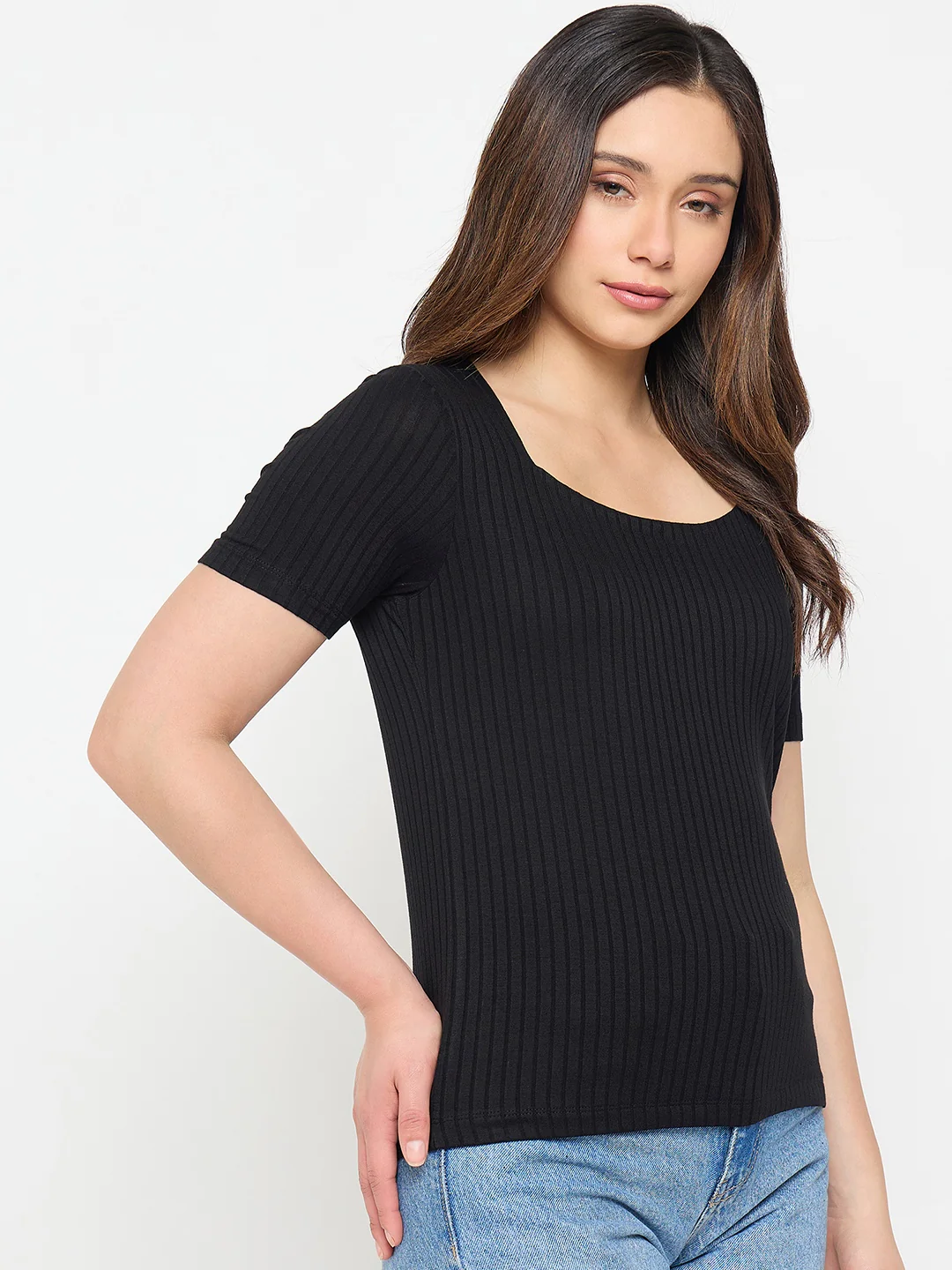 Madame Rayon Blend Round Neck T-Shirt - Image 4
