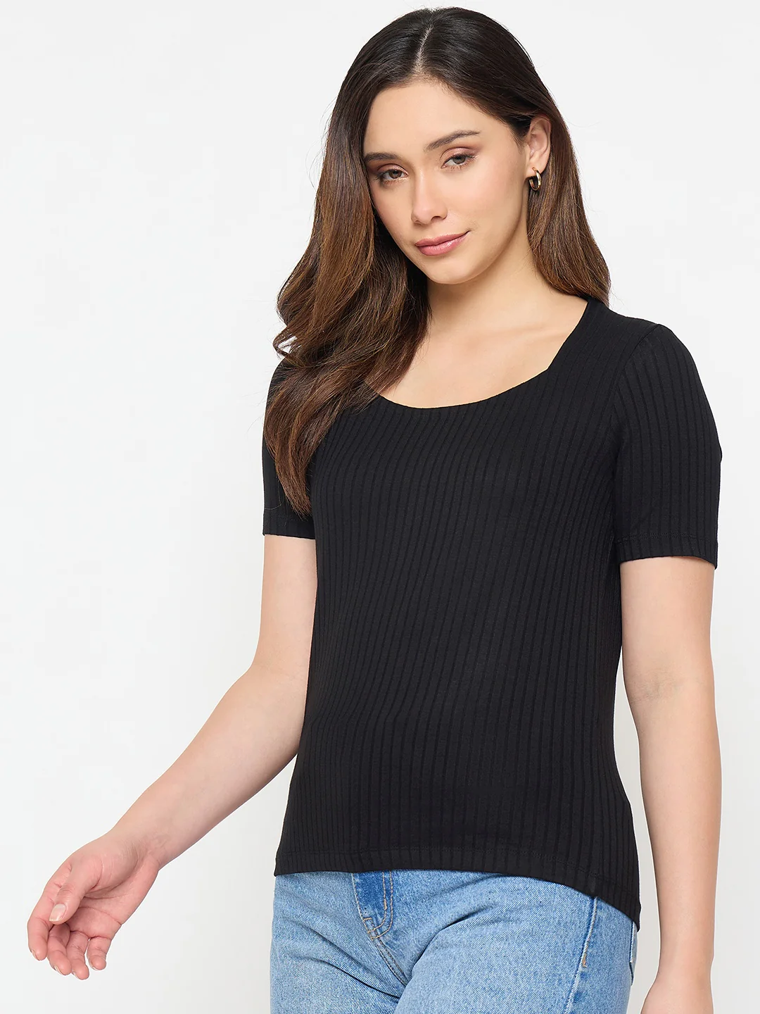 Madame Rayon Blend Round Neck T-Shirt - Image 5