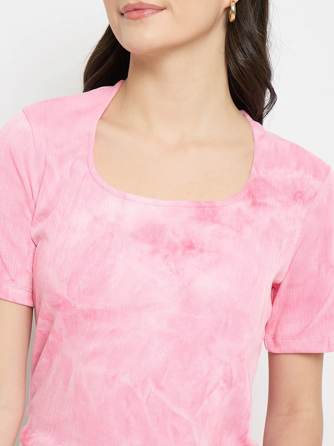 Madame Pink Tie Dye Round Neck T-Shirt - Image 7
