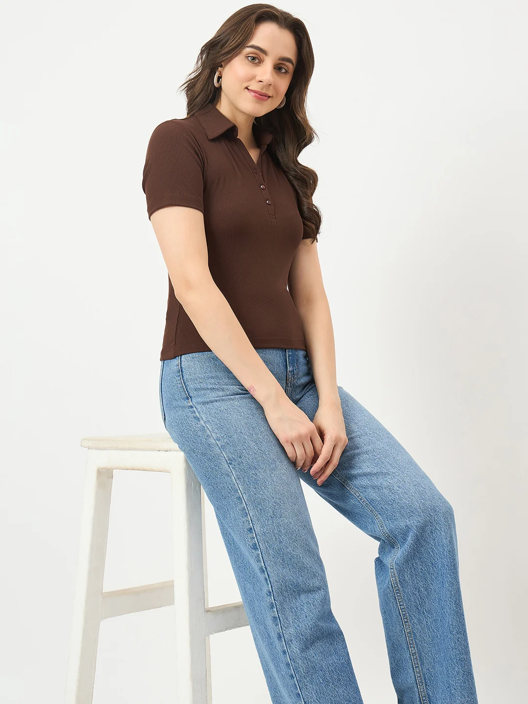 Madame Coffee Half-Sleeve Slim-Fit T-Shirt - Image 2
