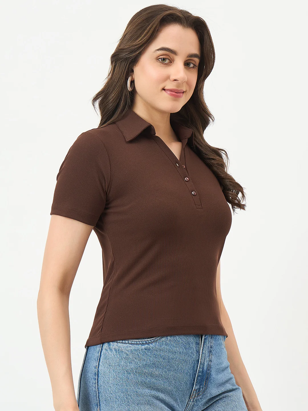 Madame Coffee Half-Sleeve Slim-Fit T-Shirt - Image 4