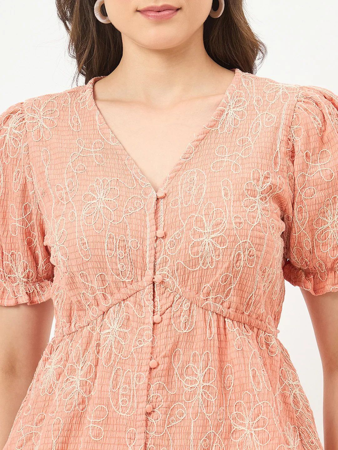 Madame Coral Rayon-Blend Half-Sleeve Top - Image 7