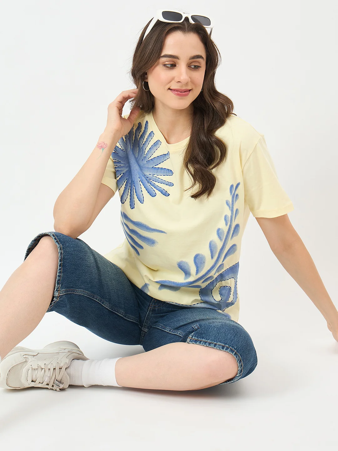 Madame Lemon Cotton Half-Sleeve Top - Image 2