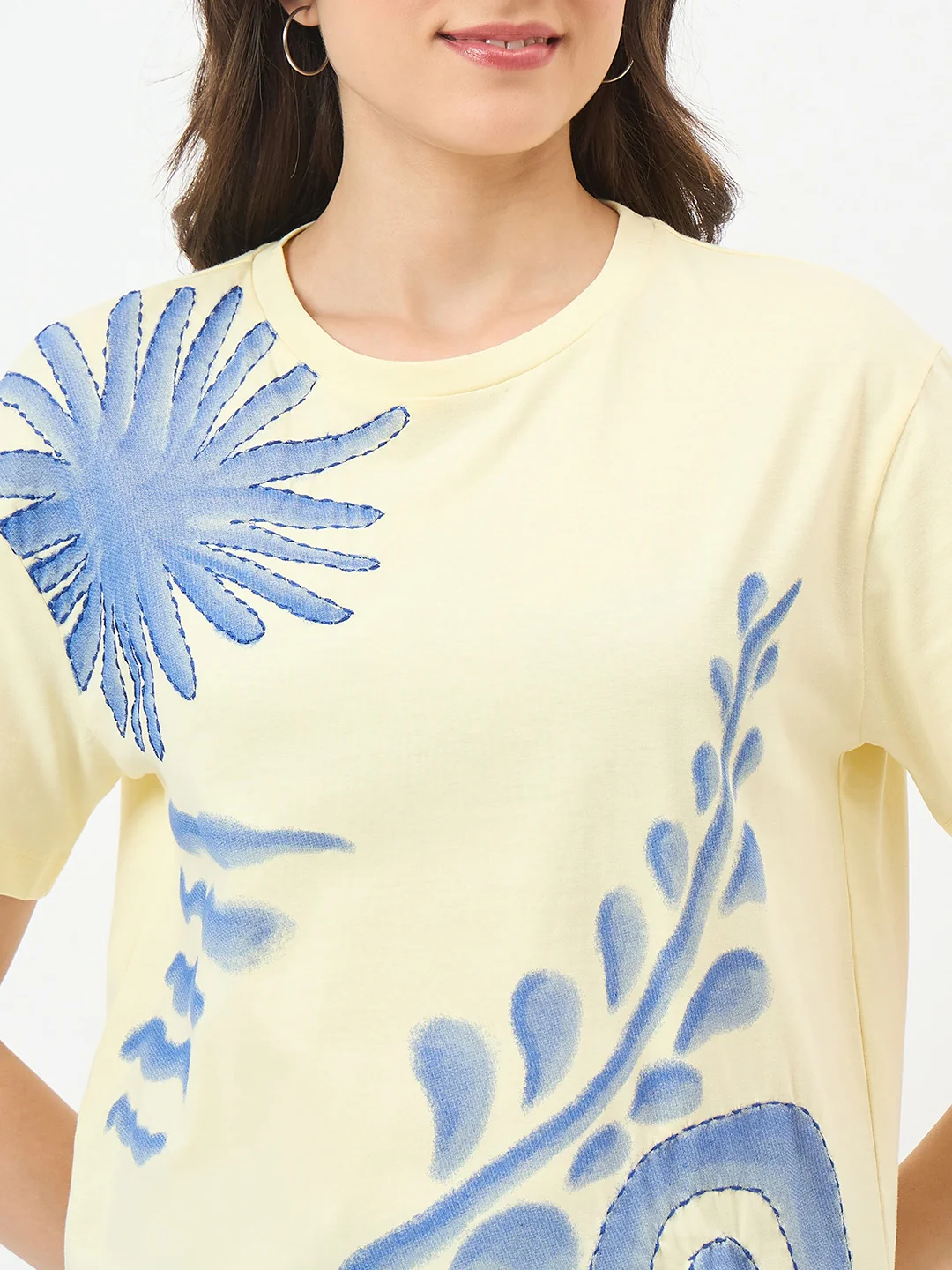 Madame Lemon Cotton Half-Sleeve Top - Image 7
