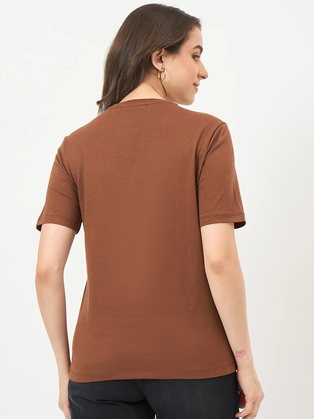 Madame Coffee Cotton Printed Half-Sleeve T-Shirt - Image 6