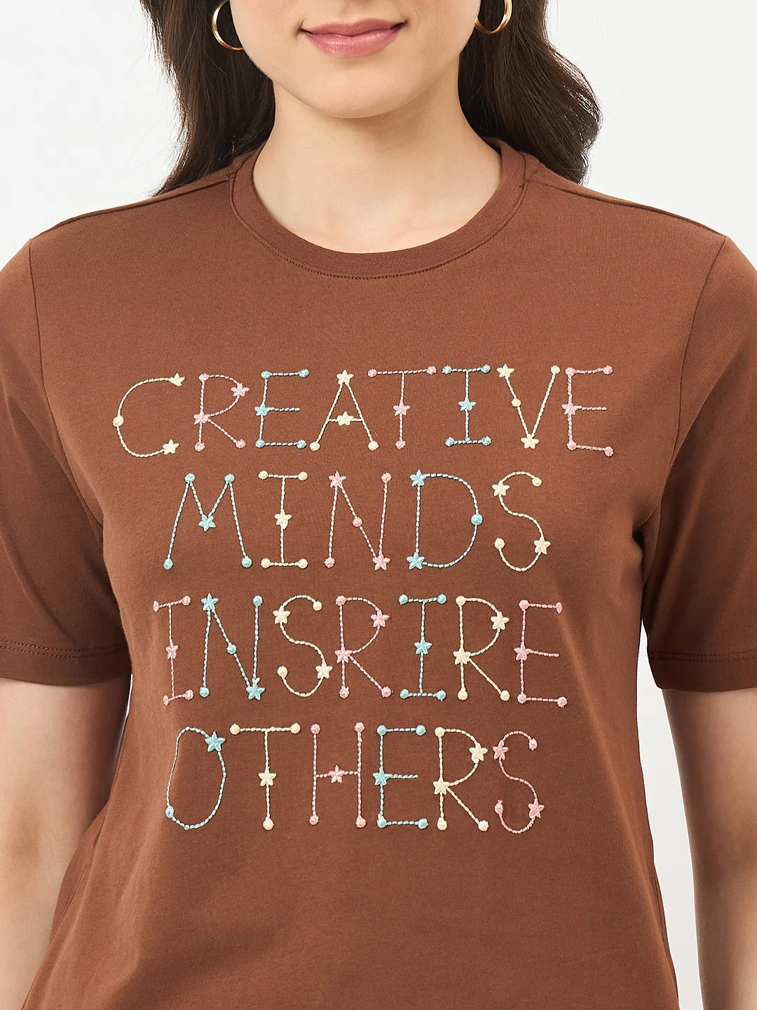 Madame Coffee Cotton Printed Half-Sleeve T-Shirt - Image 7