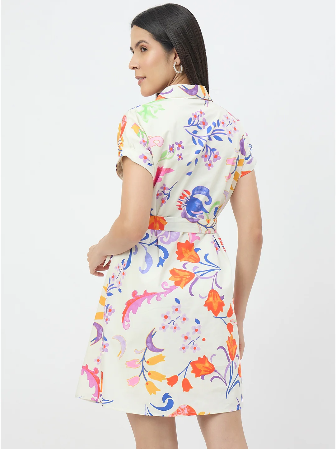 Madame Off-White Pure Cotton Dress - Image 6