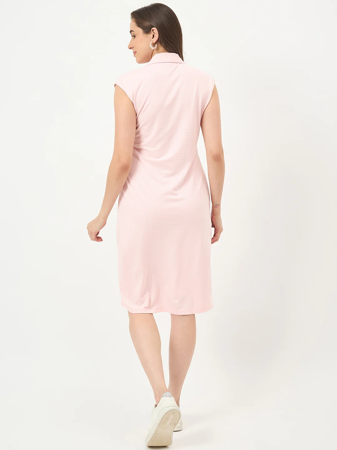 Madame Pink Rayon-Blend Knit Bodycon Dress - Image 6