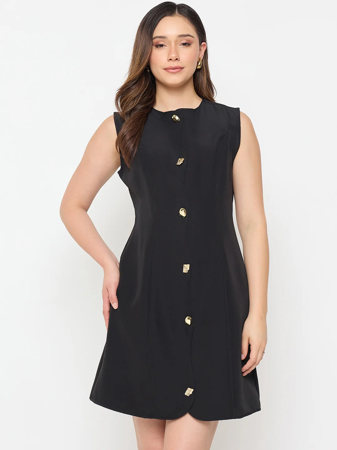 Madame Black Sleeveless Formal Dress - Image 2