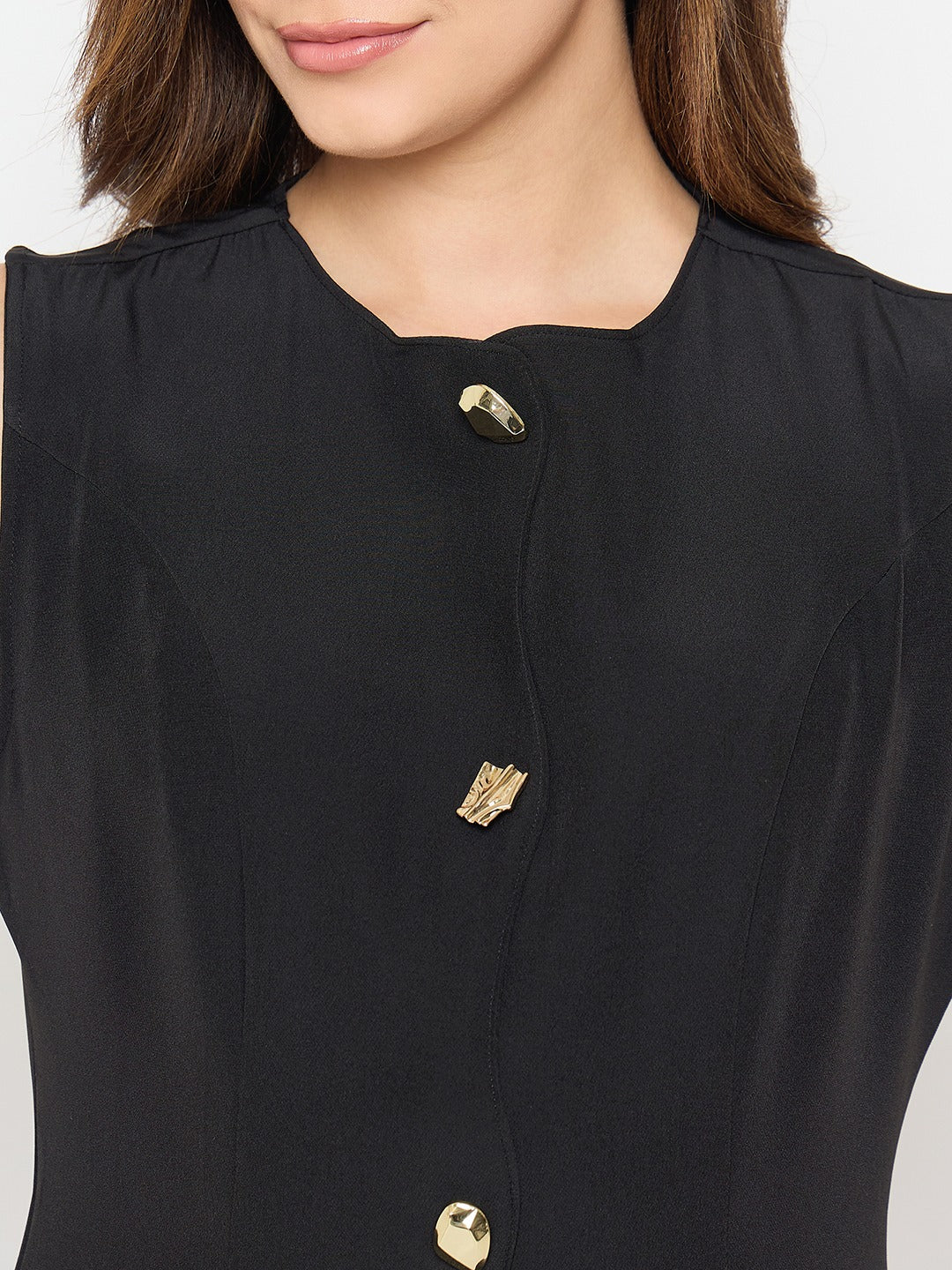 Madame Black Sleeveless Formal Dress - Image 8