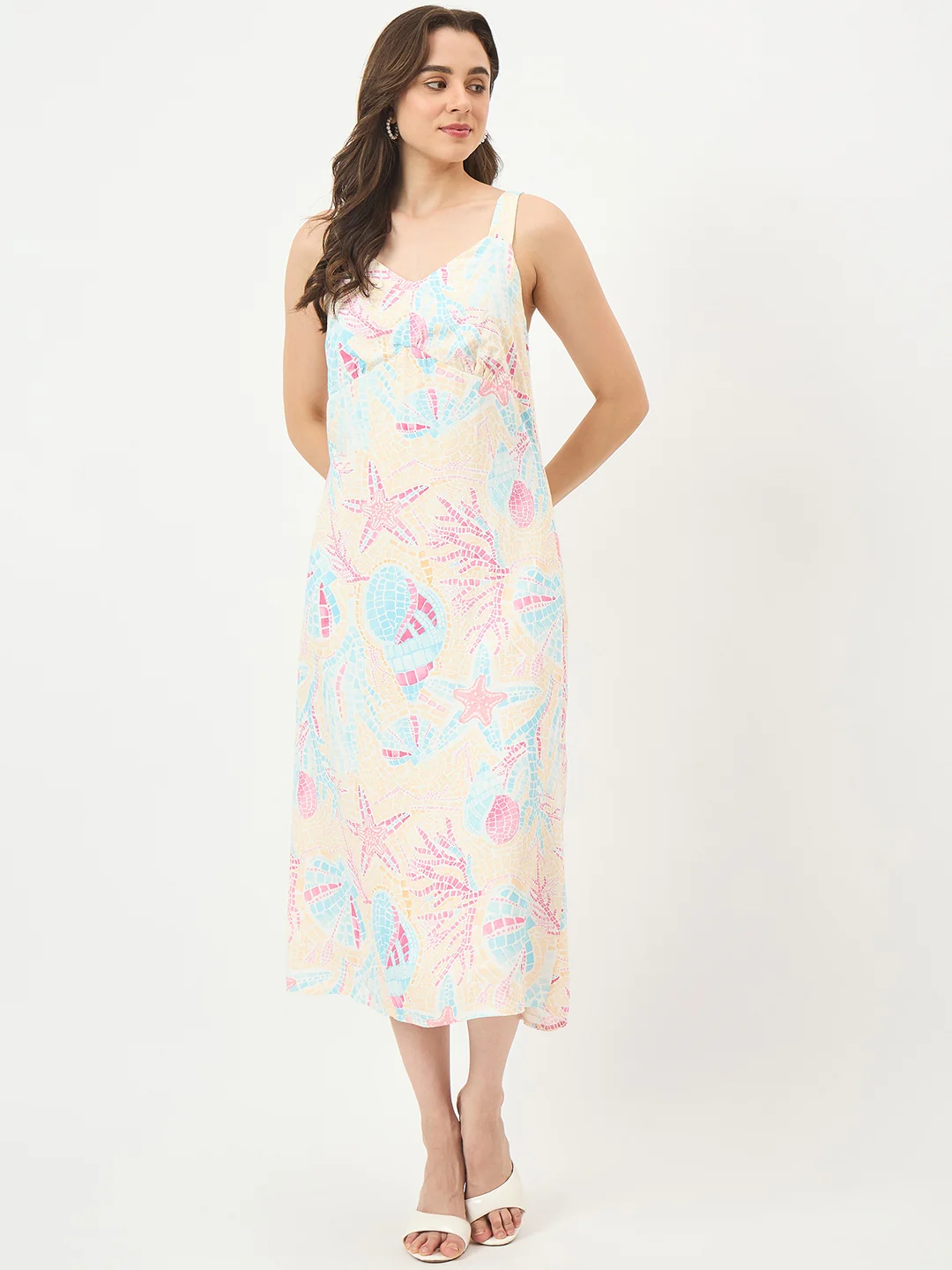 Madame Off-White Rayon Dress