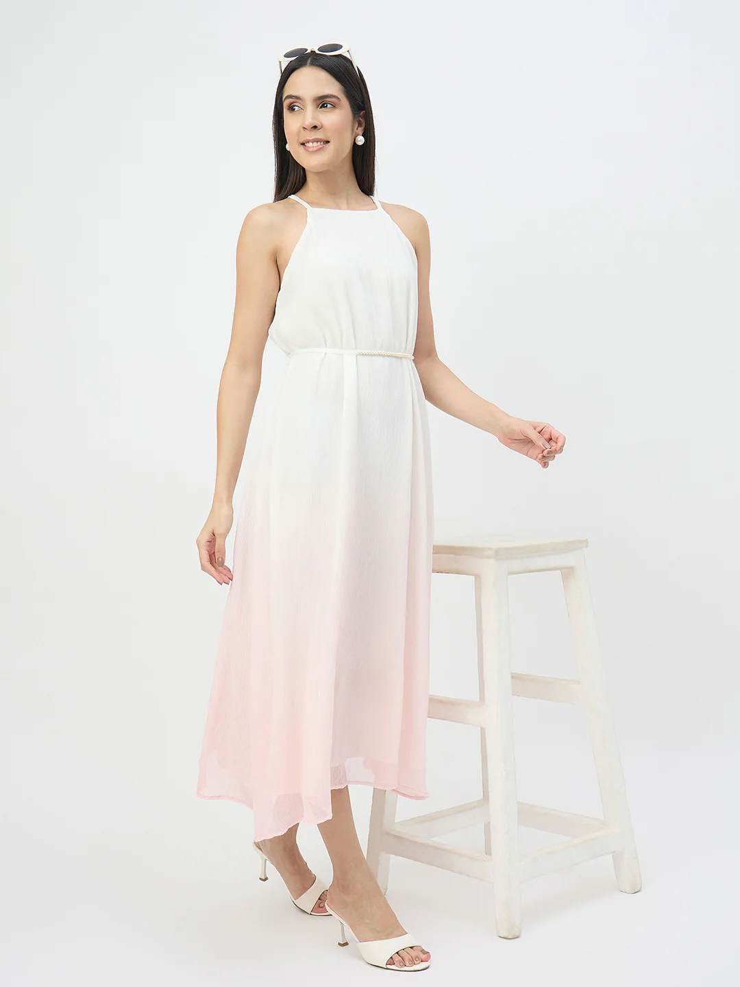 Madame Peach Flared Dress - Image 2