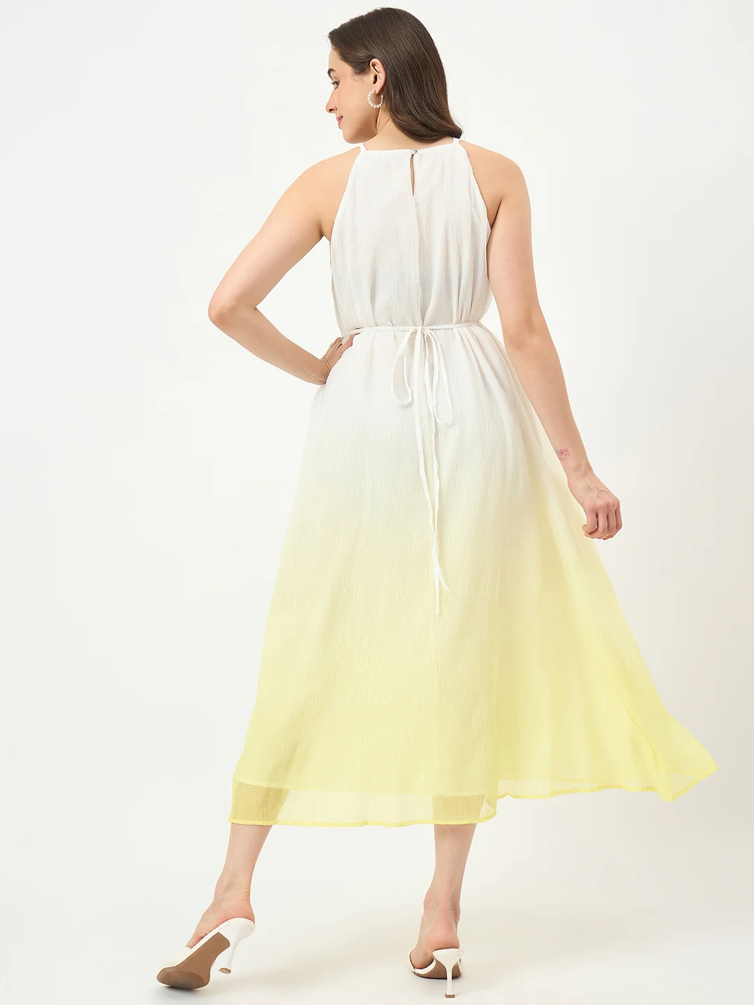 Madame Yellow Flared Dress - Image 6