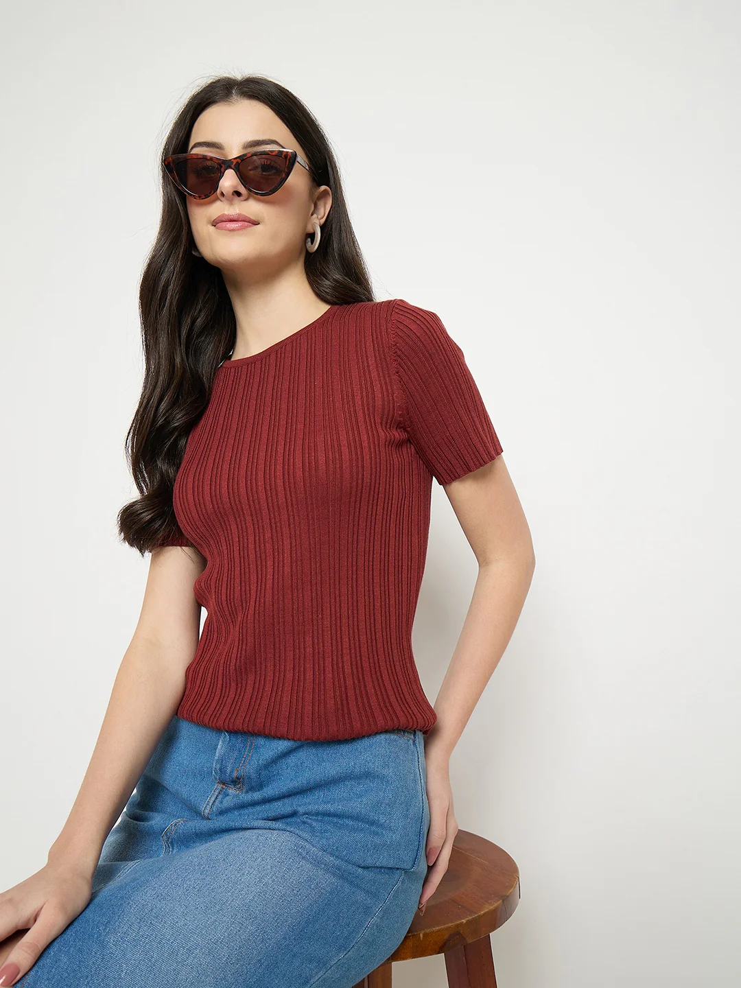 Madame Rust Viscose Polyamide Knitted T-Shirt - Image 2