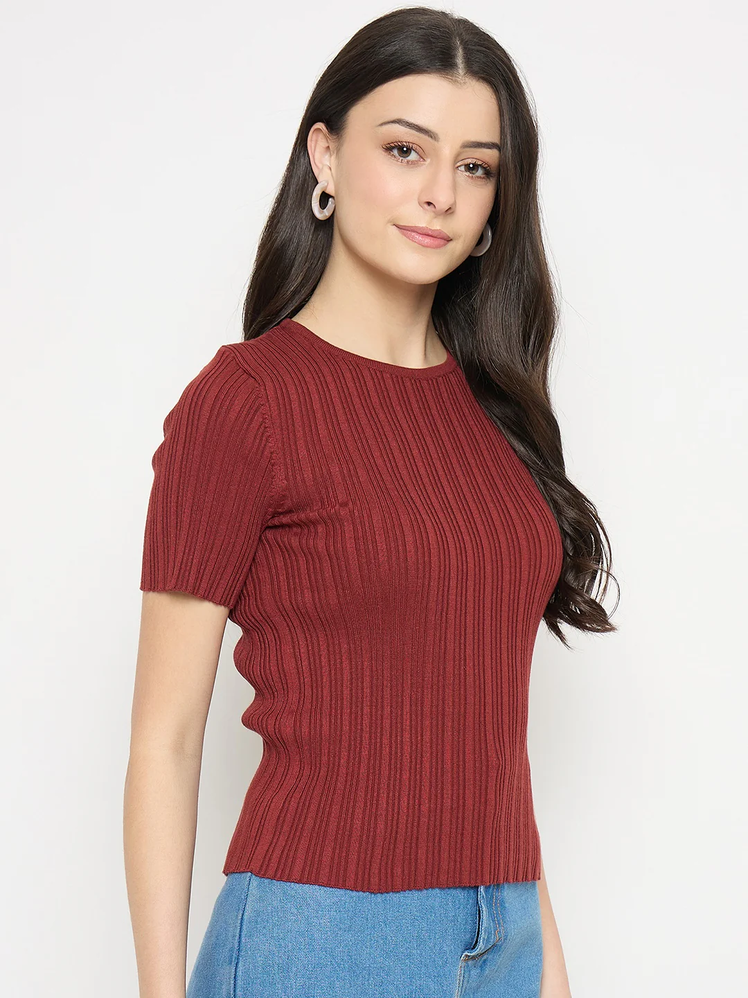 Madame Rust Viscose Polyamide Knitted T-Shirt - Image 4
