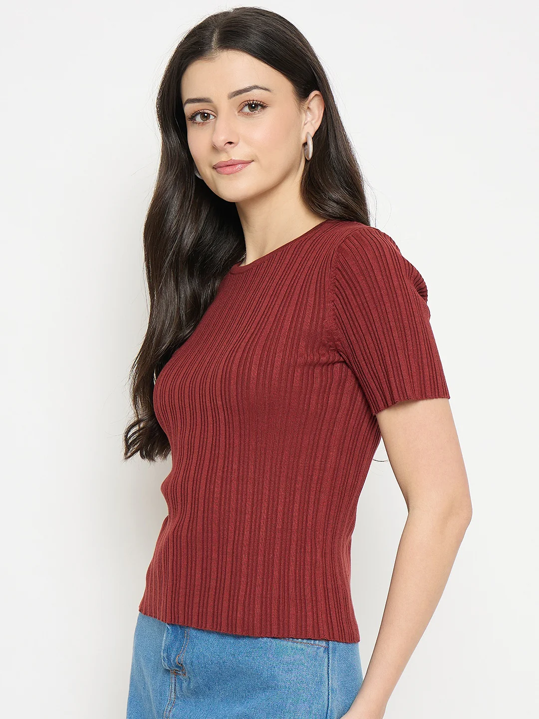Madame Rust Viscose Polyamide Knitted T-Shirt - Image 5