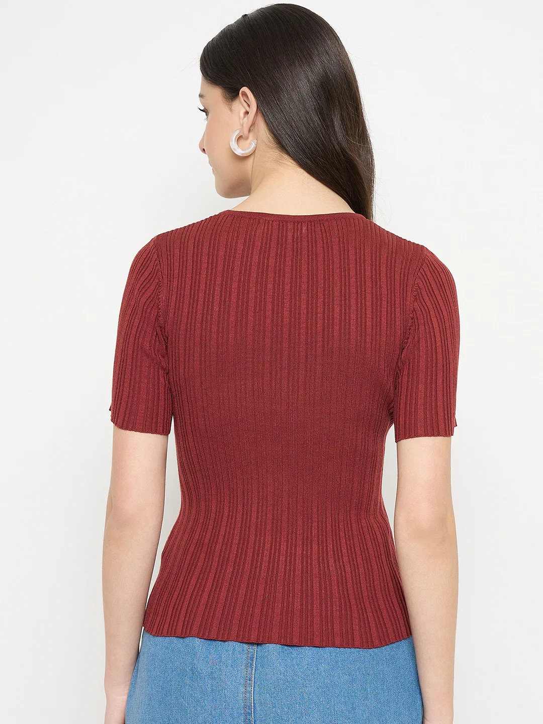 Madame Rust Viscose Polyamide Knitted T-Shirt - Image 6