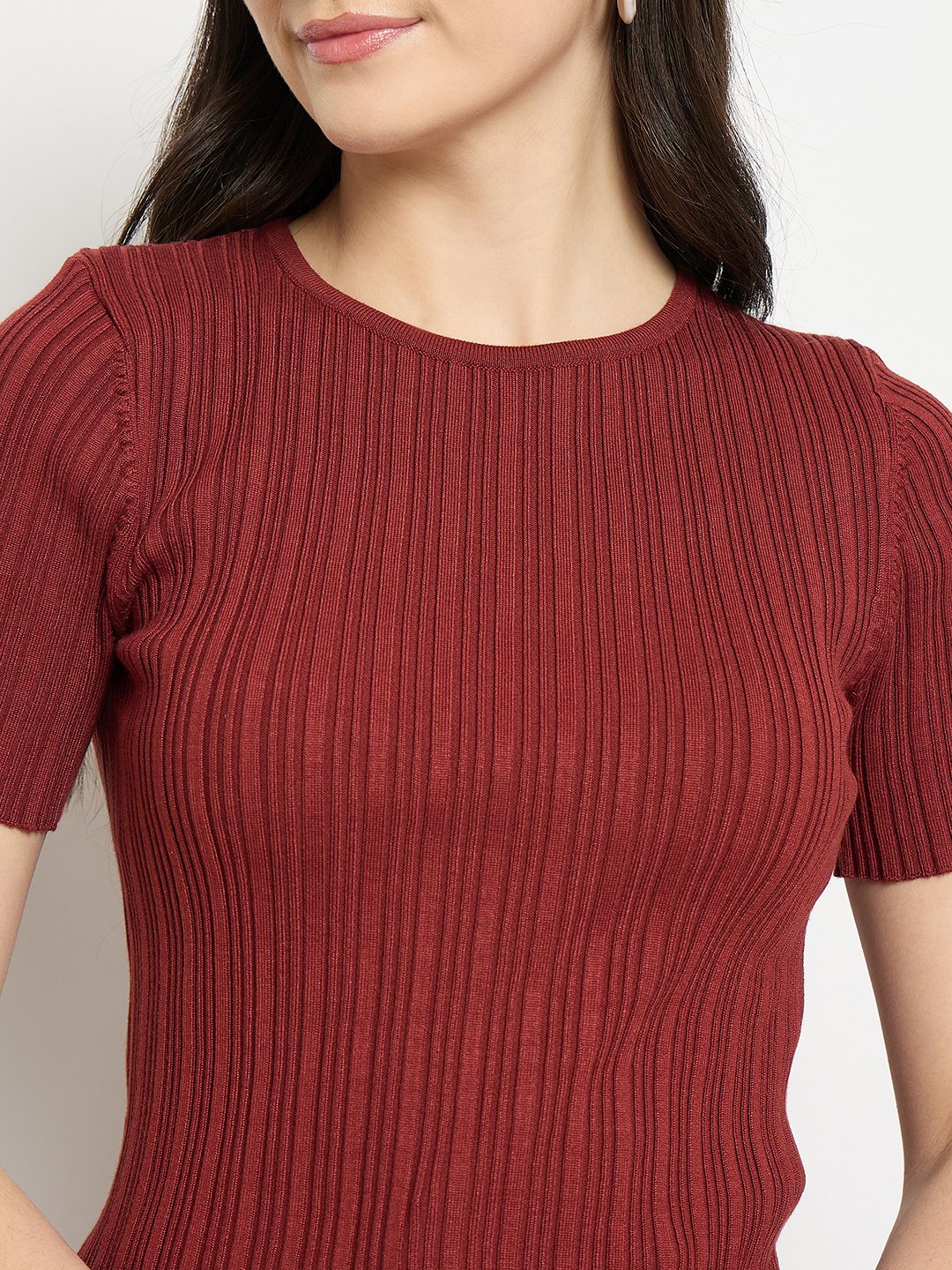 Madame Rust Viscose Polyamide Knitted T-Shirt - Image 7