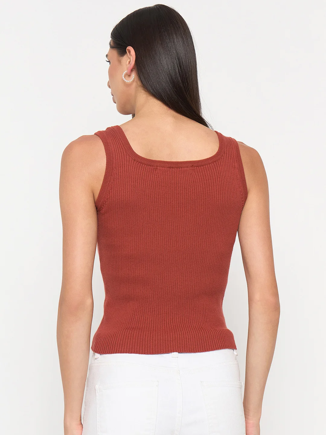 Madame Rust Cotton-Blend Knit Top - Image 6