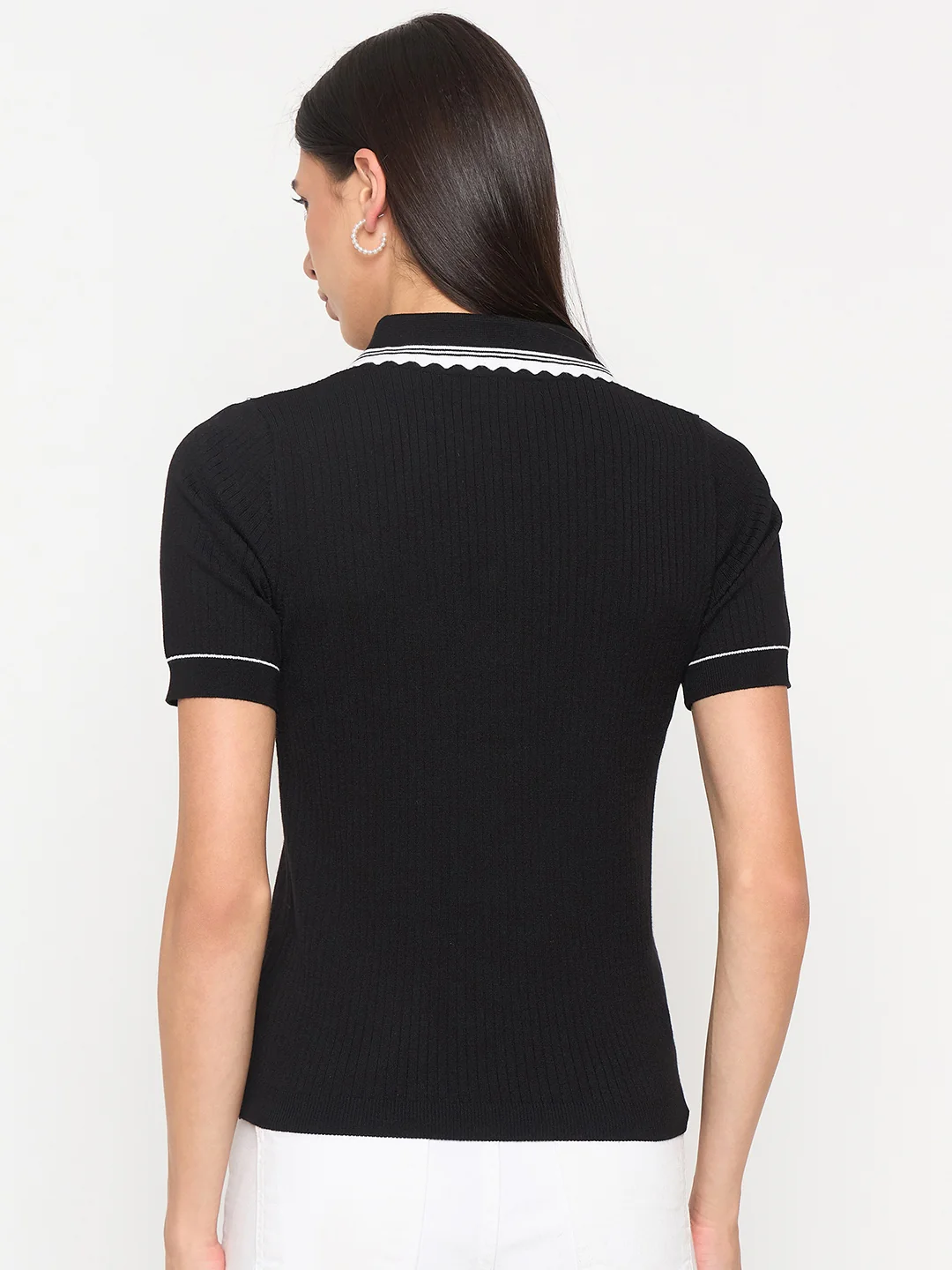 Madame Black Viscose-Blend Knit Top - Image 6