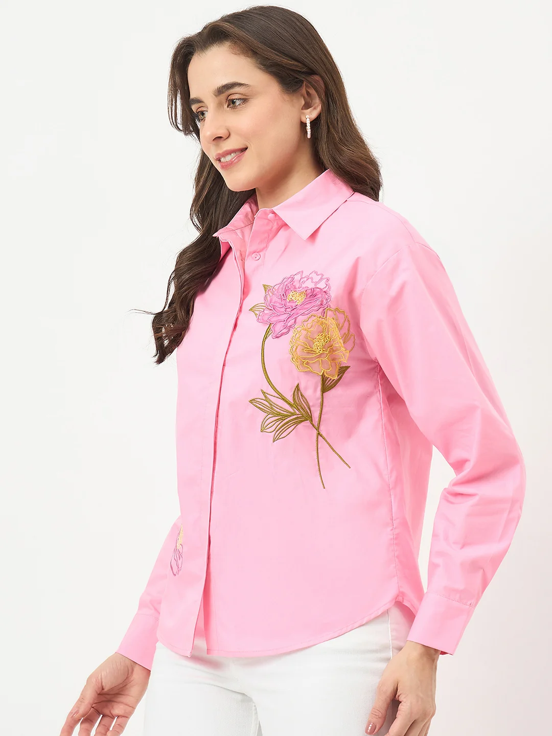 Madame Pink Cotton Shirt - Image 5