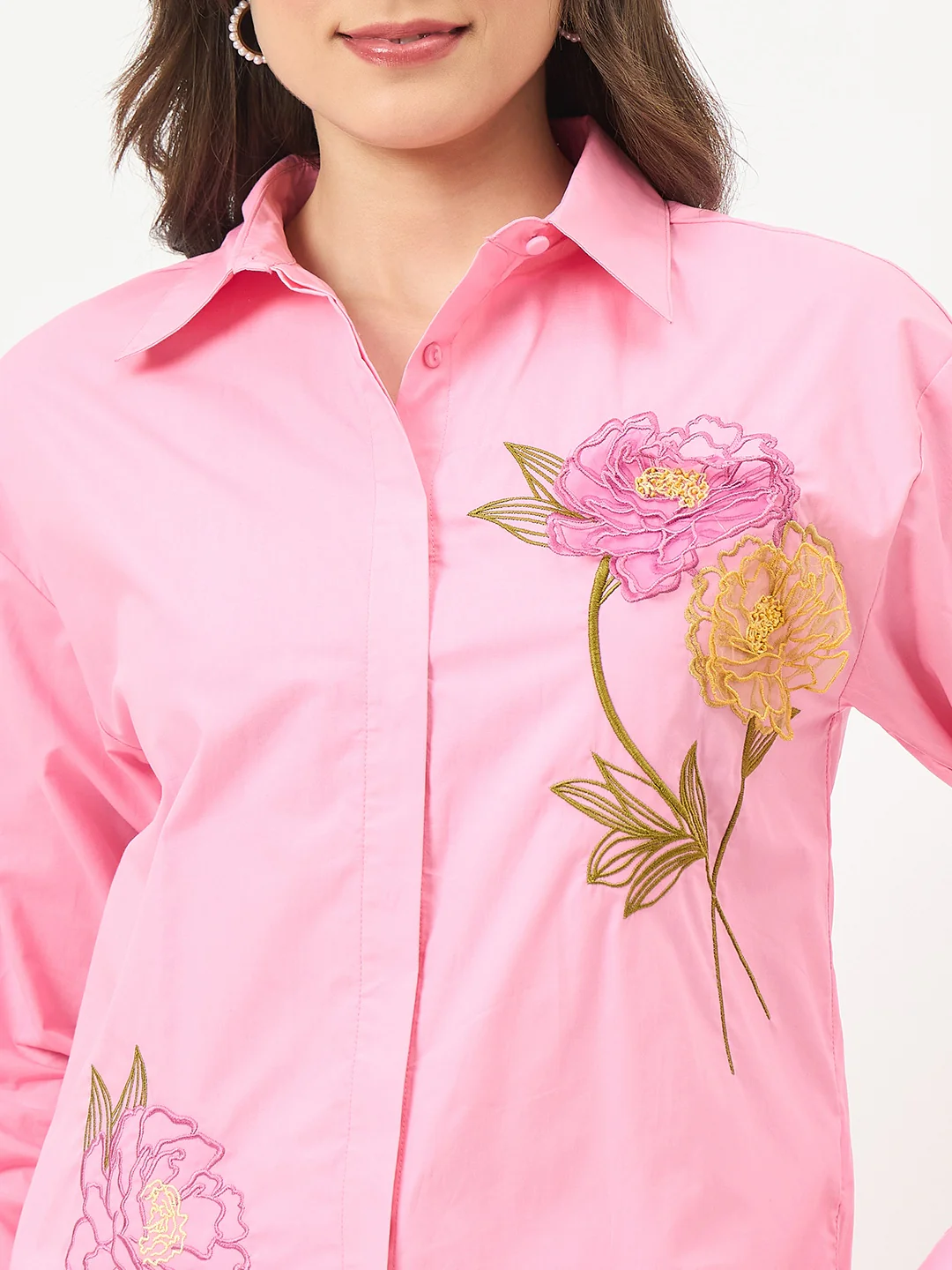 Madame Pink Cotton Shirt - Image 7