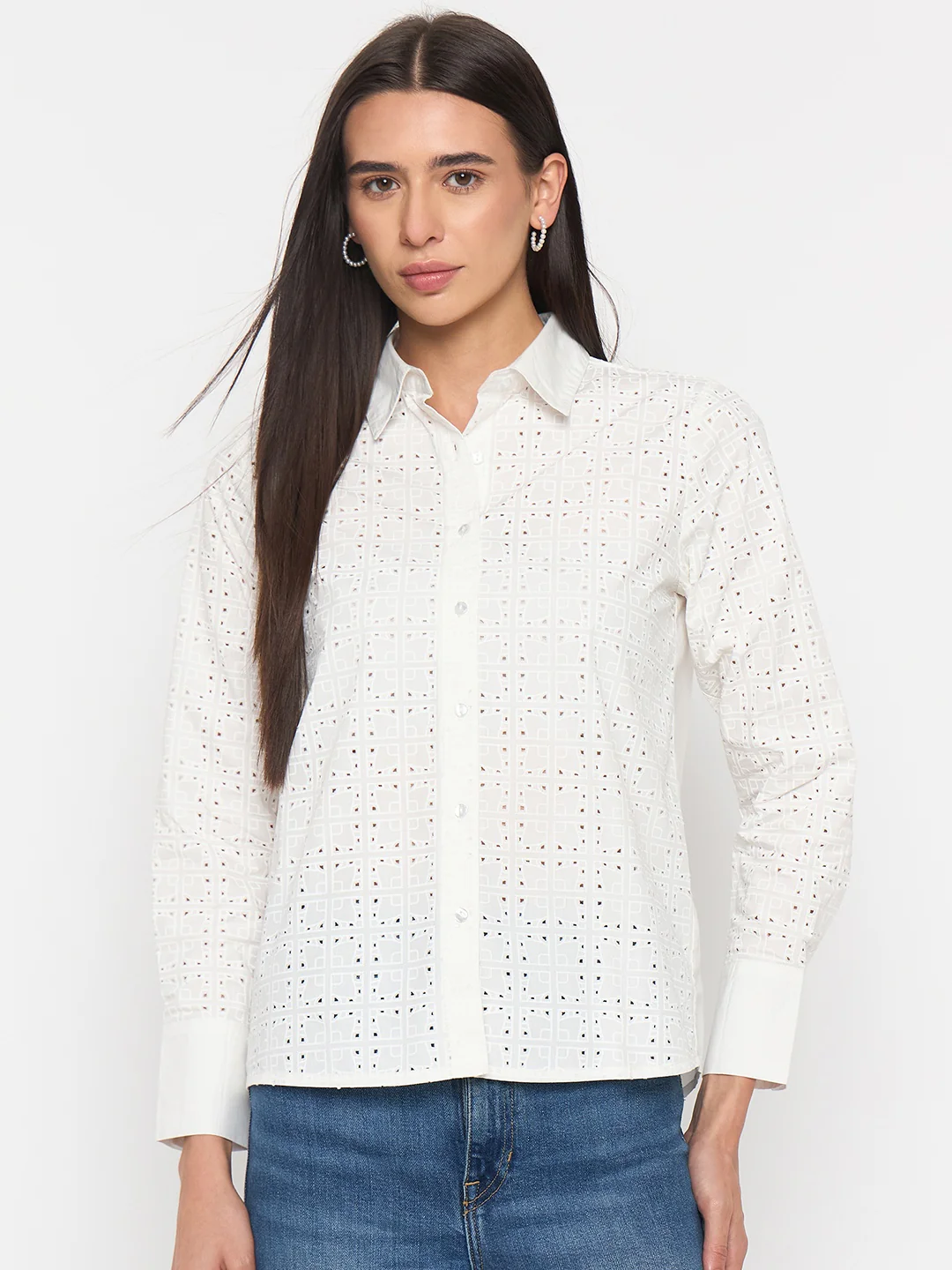 Madame White Cotton Shirt