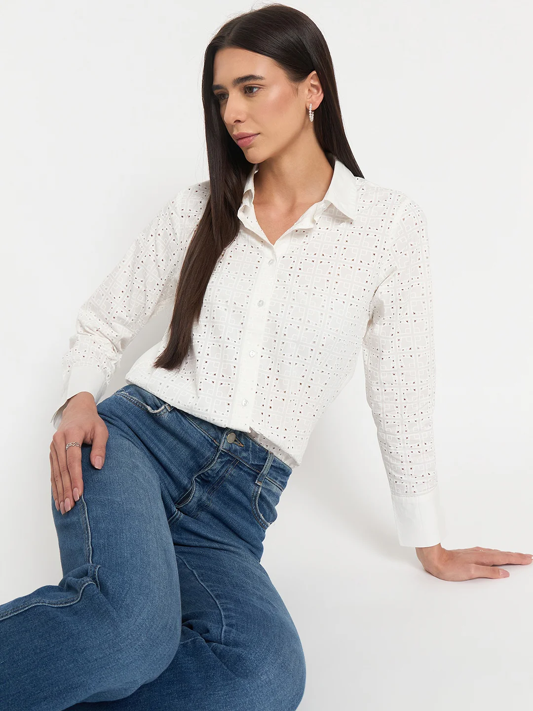 Madame White Cotton Shirt - Image 2