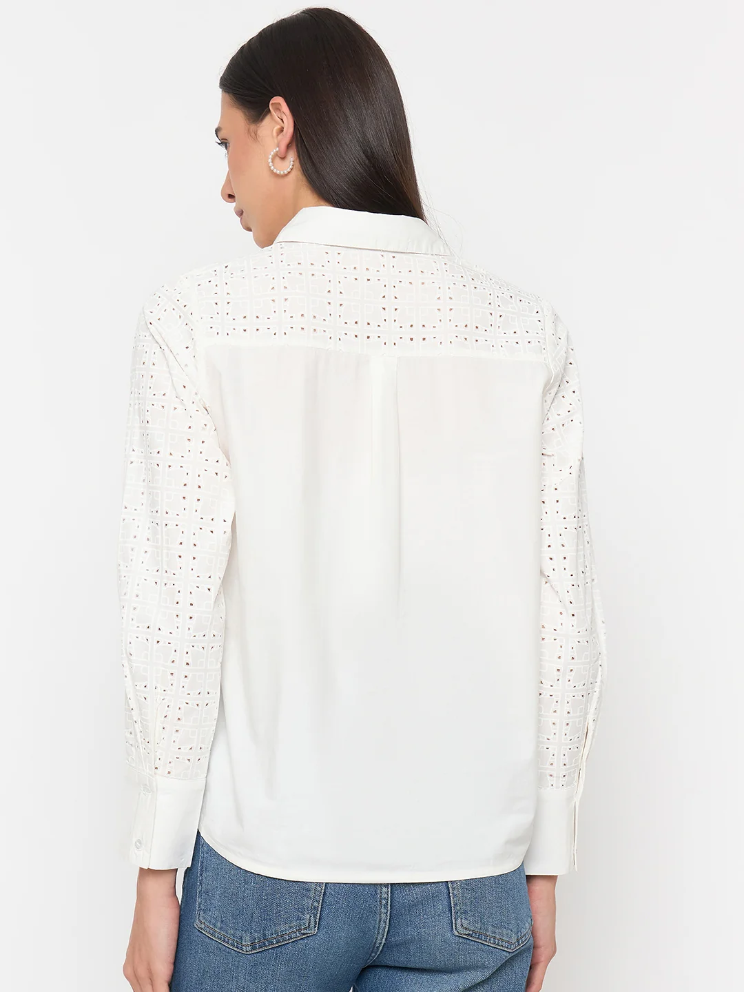 Madame White Cotton Shirt - Image 6