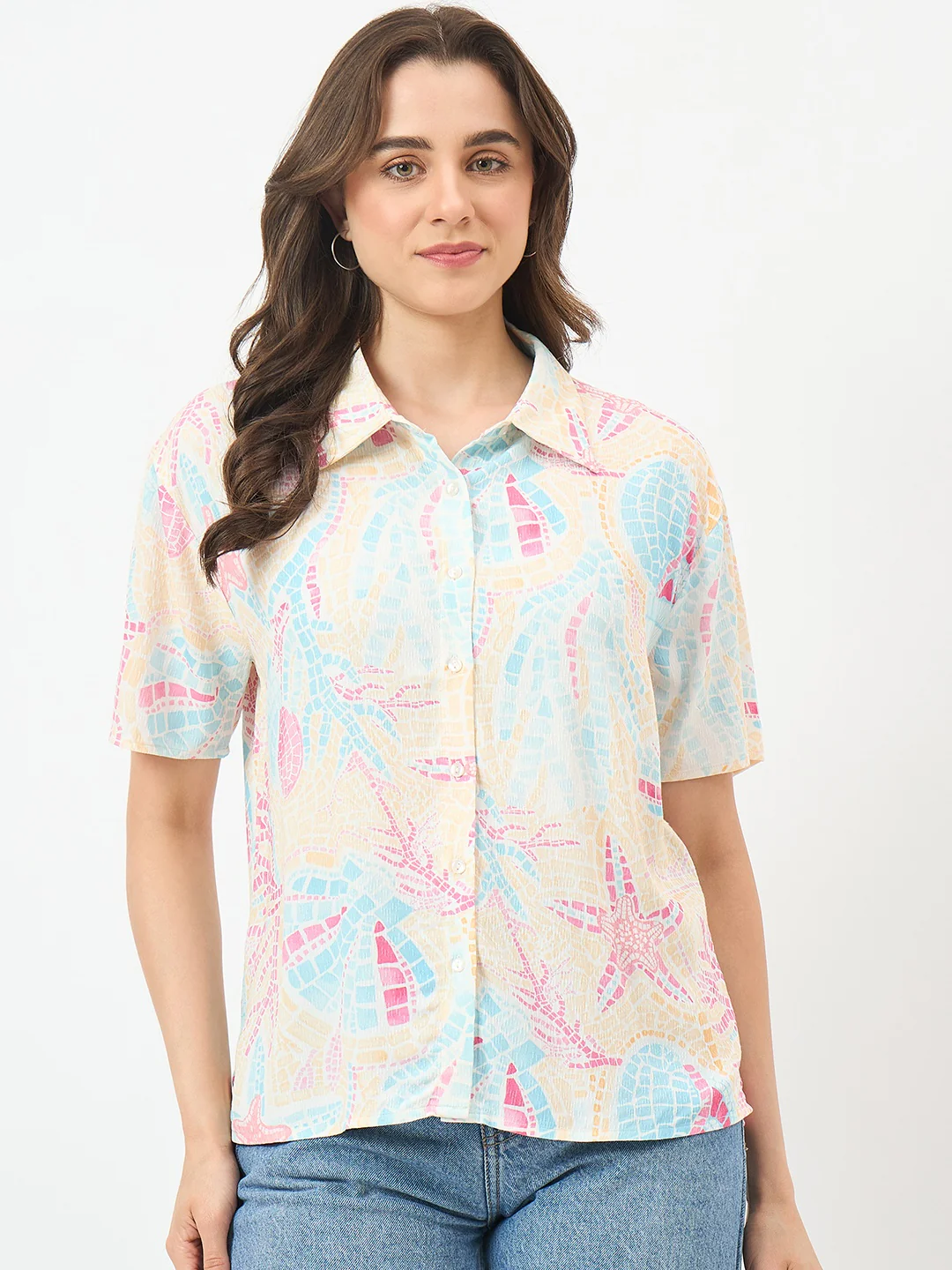 Madame Beige Rayon Shirt