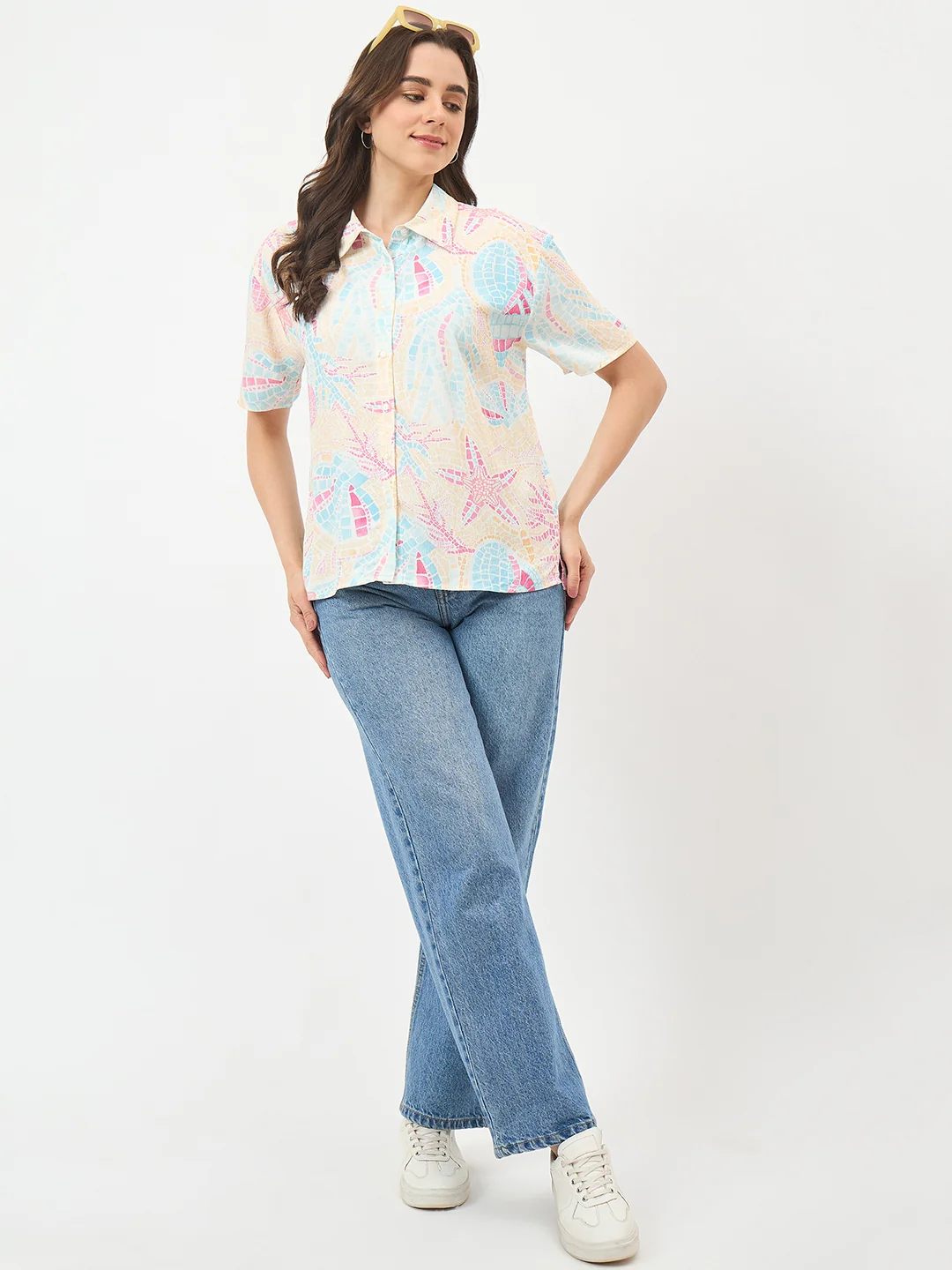 Madame Beige Rayon Shirt - Image 3