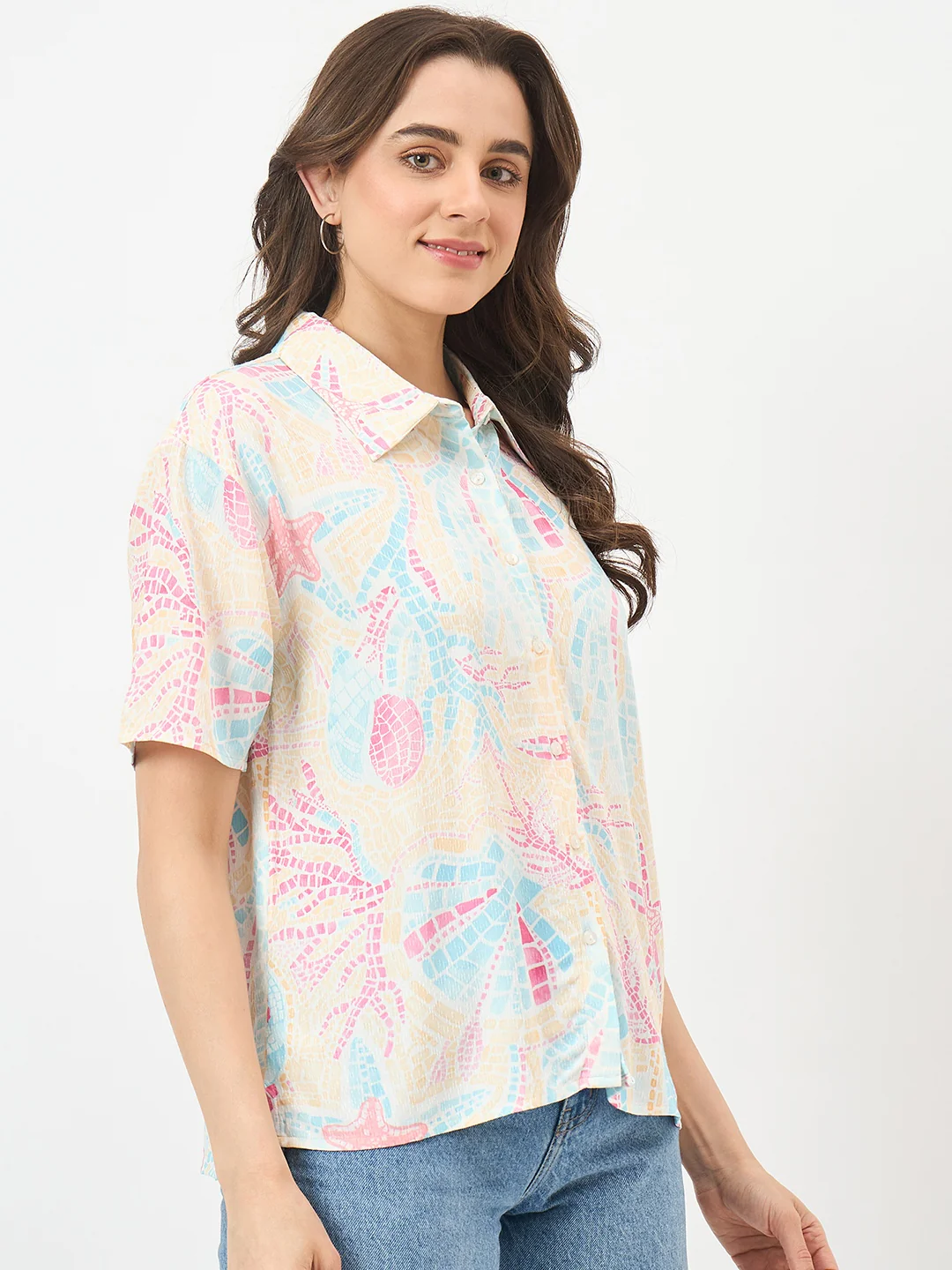 Madame Beige Rayon Shirt - Image 4