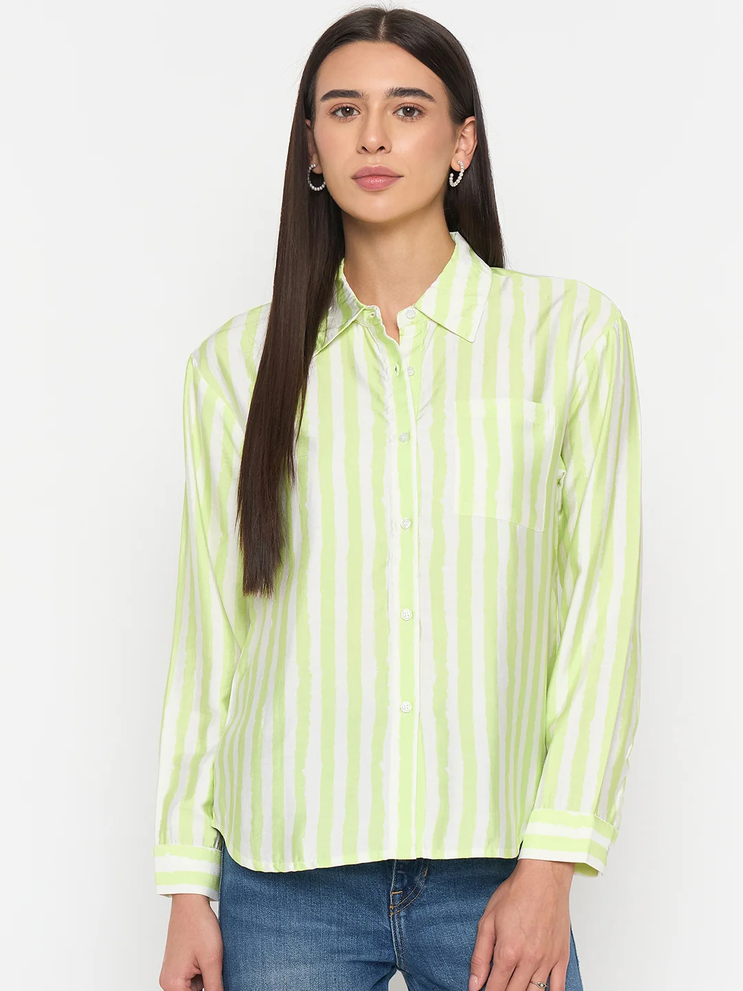 Madame Lime Viscose-Blend Shirt - Image 2
