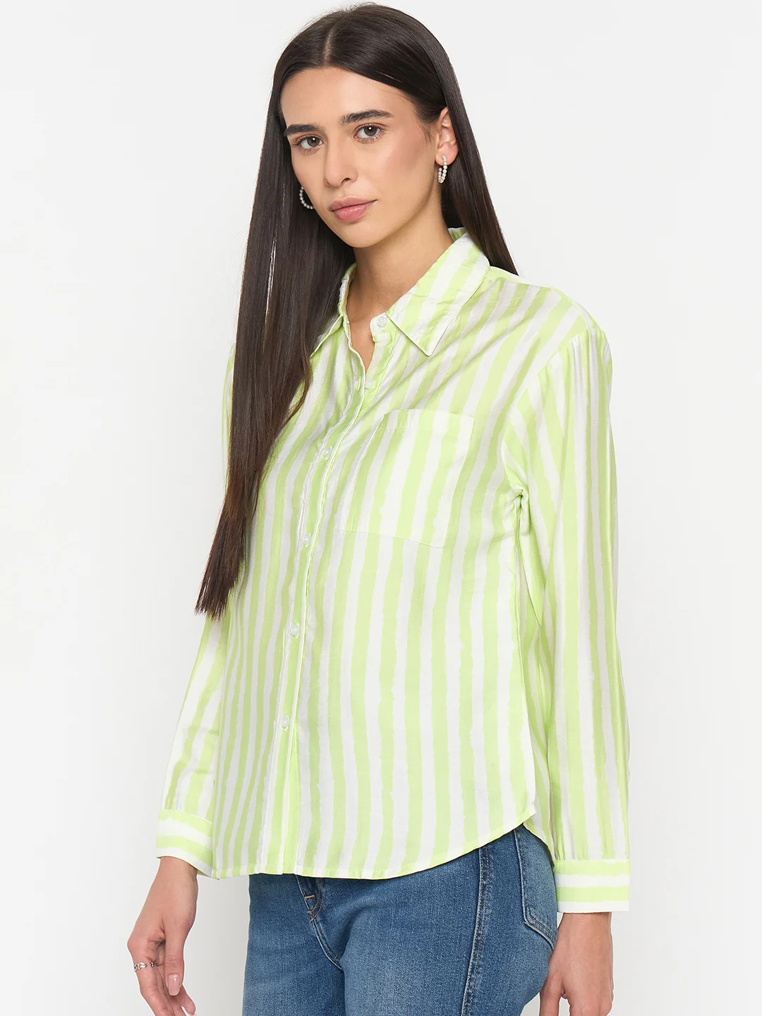 Madame Lime Viscose-Blend Shirt - Image 6
