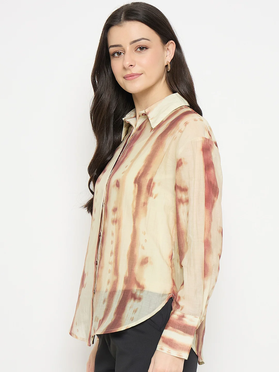 Madame Brown Tencel Nylon Blend Printed Shirt - Image 3
