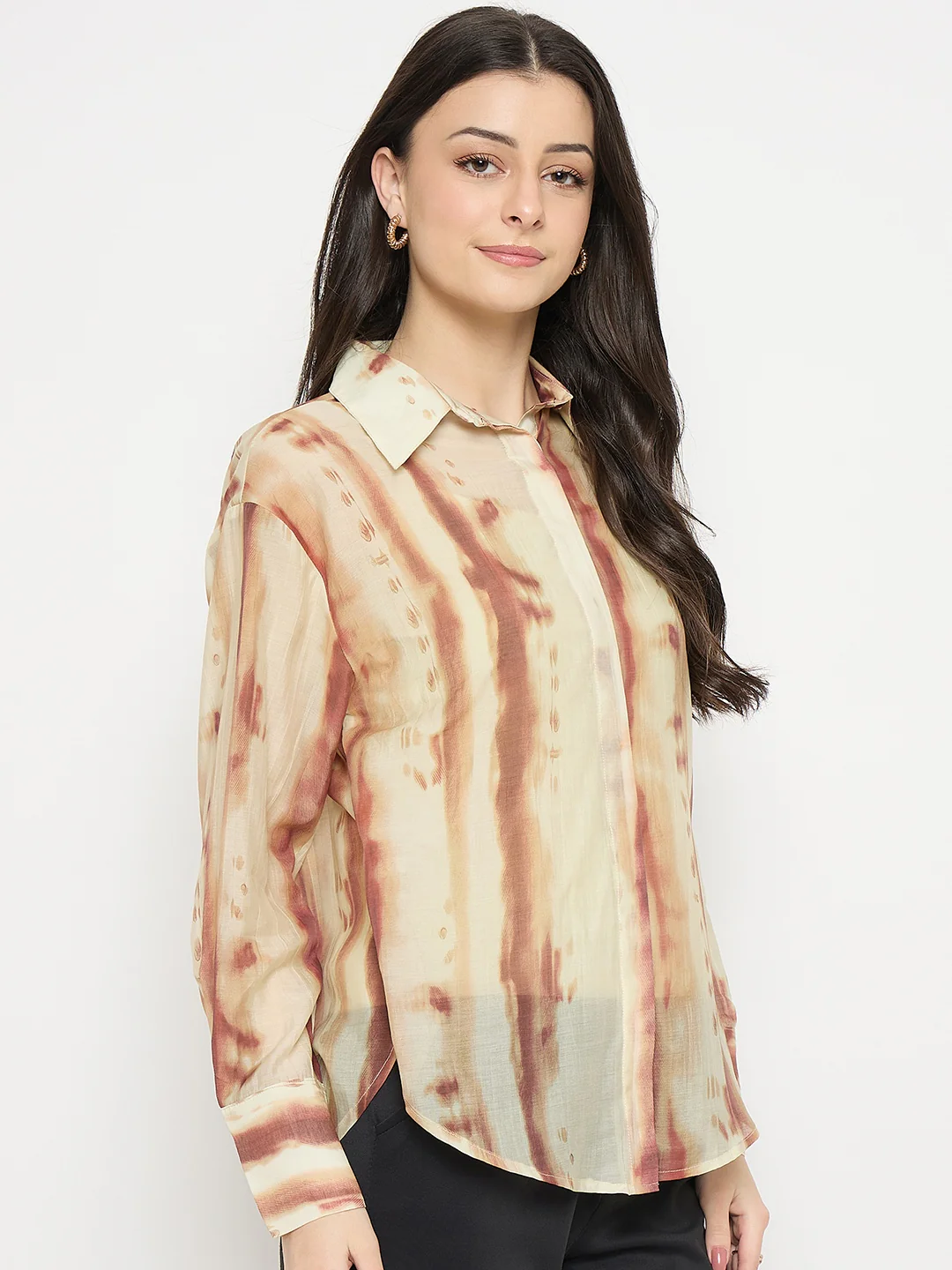 Madame Brown Tencel Nylon Blend Printed Shirt - Image 4