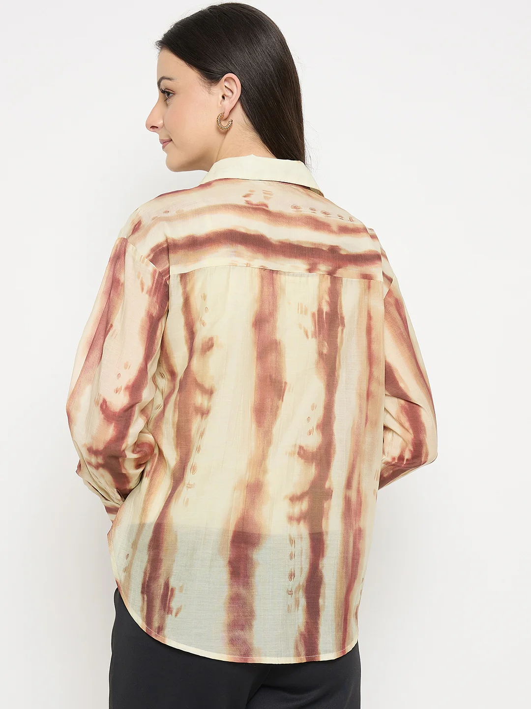 Madame Brown Tencel Nylon Blend Printed Shirt - Image 5