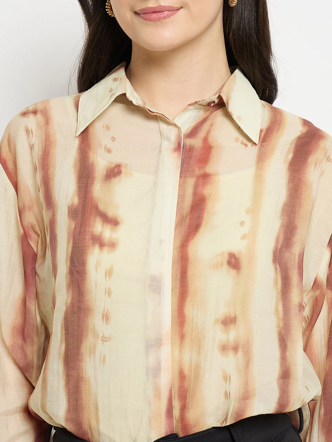 Madame Brown Tencel Nylon Blend Printed Shirt - Image 6