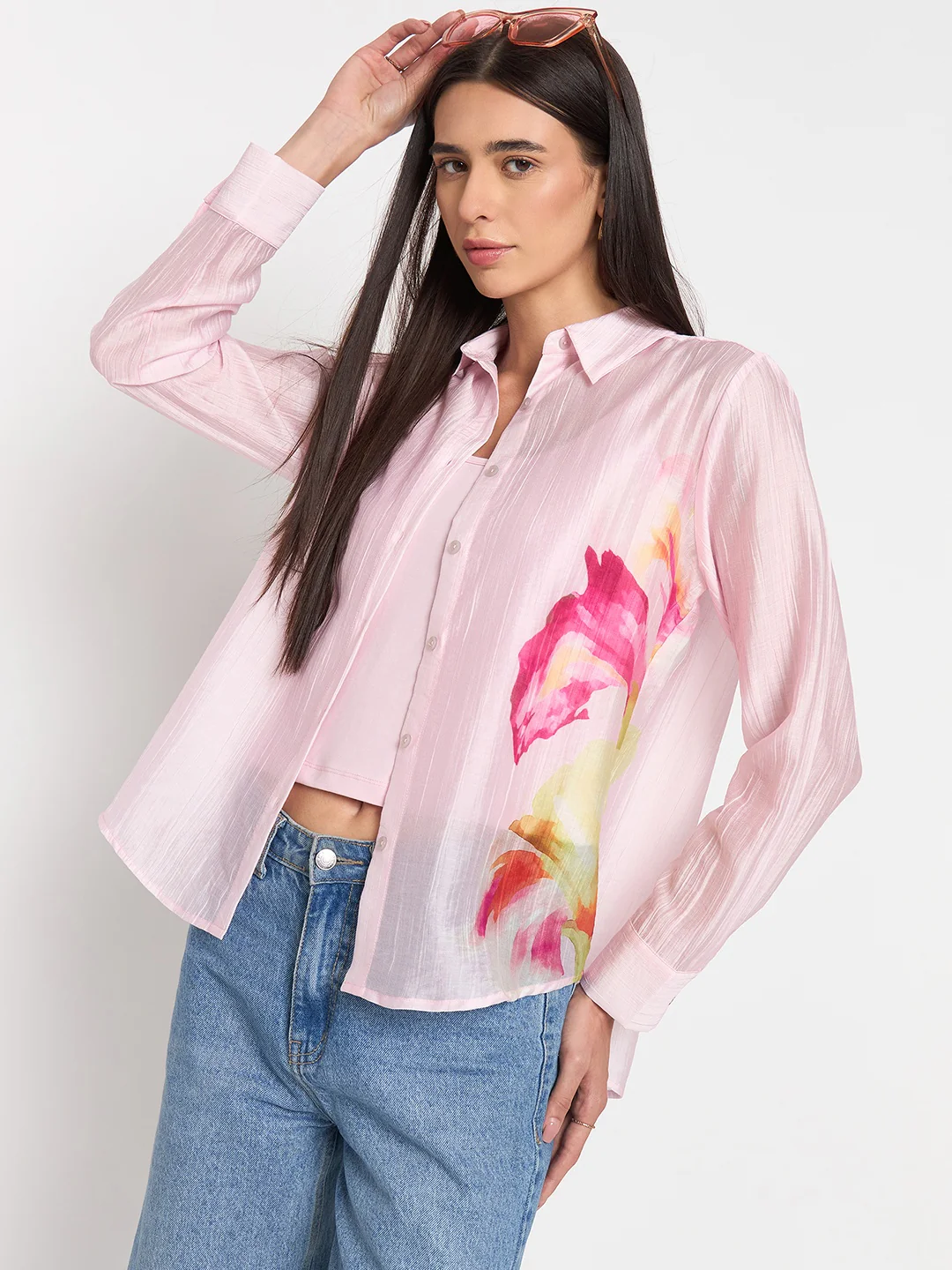 Madame Pink Tencel-Blend Shirt - Image 2