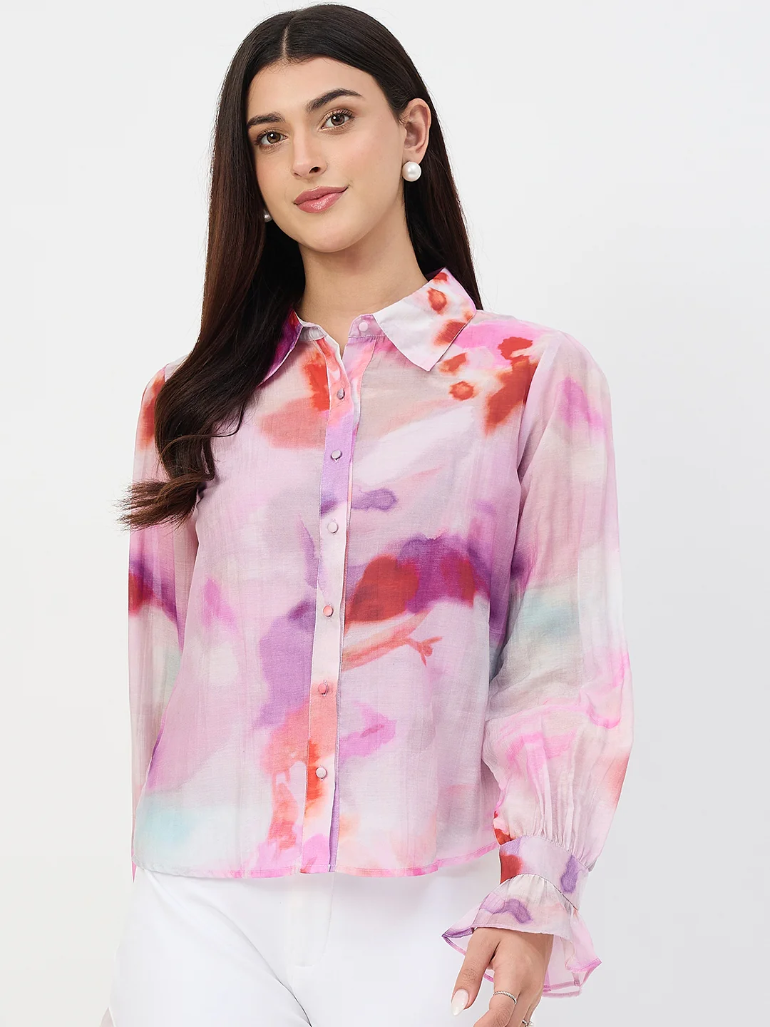 Madame Purple Tencel-Blend Shirt - Image 2