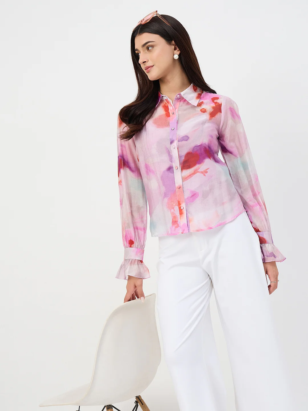 Madame Purple Tencel-Blend Shirt - Image 4