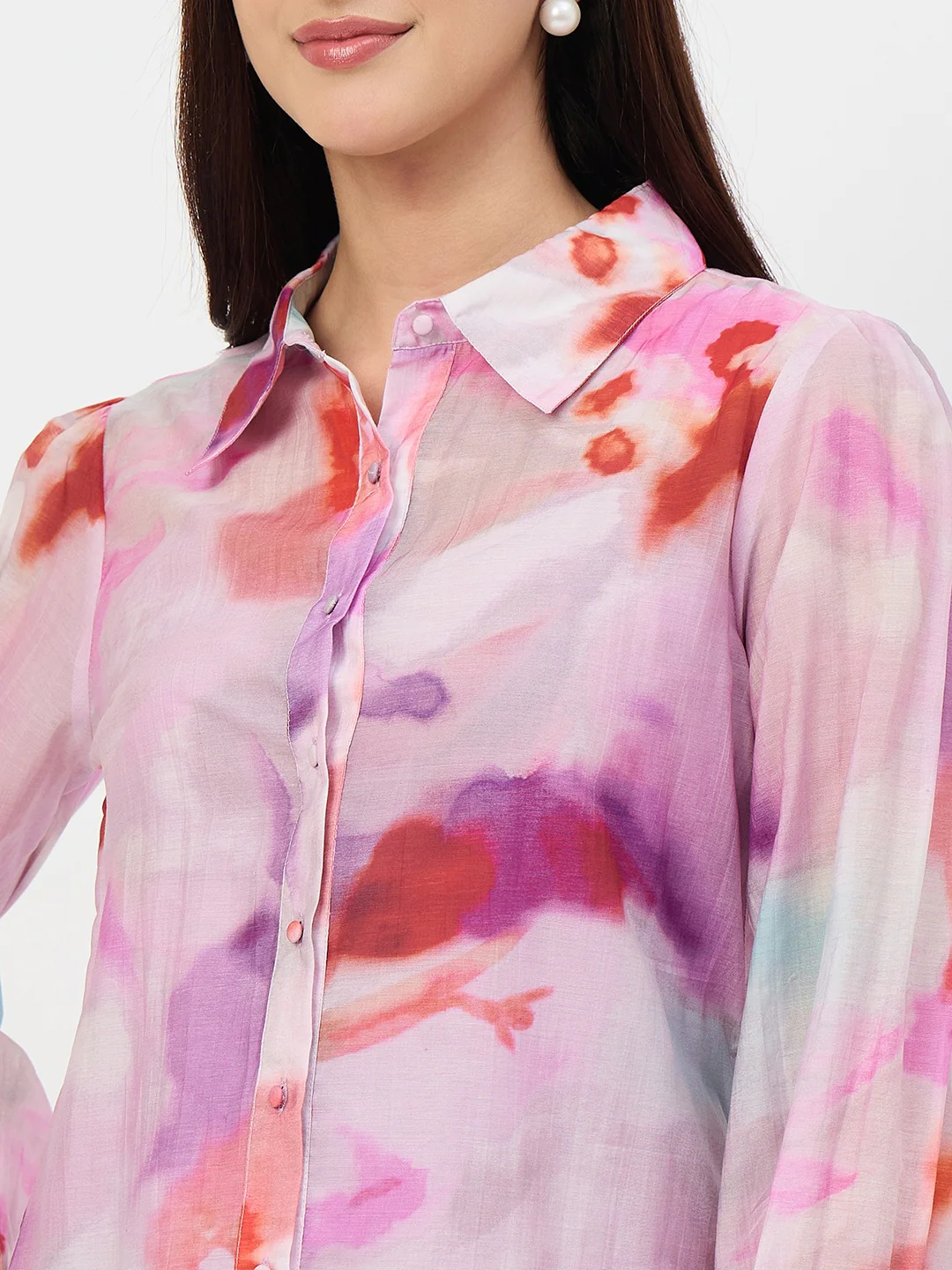 Madame Purple Tencel-Blend Shirt - Image 9